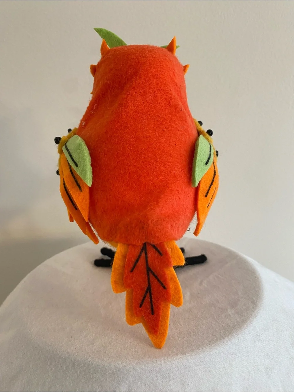 Target Featherly Friends 2021 “Trumpet” Orange Felt Decorative Bird